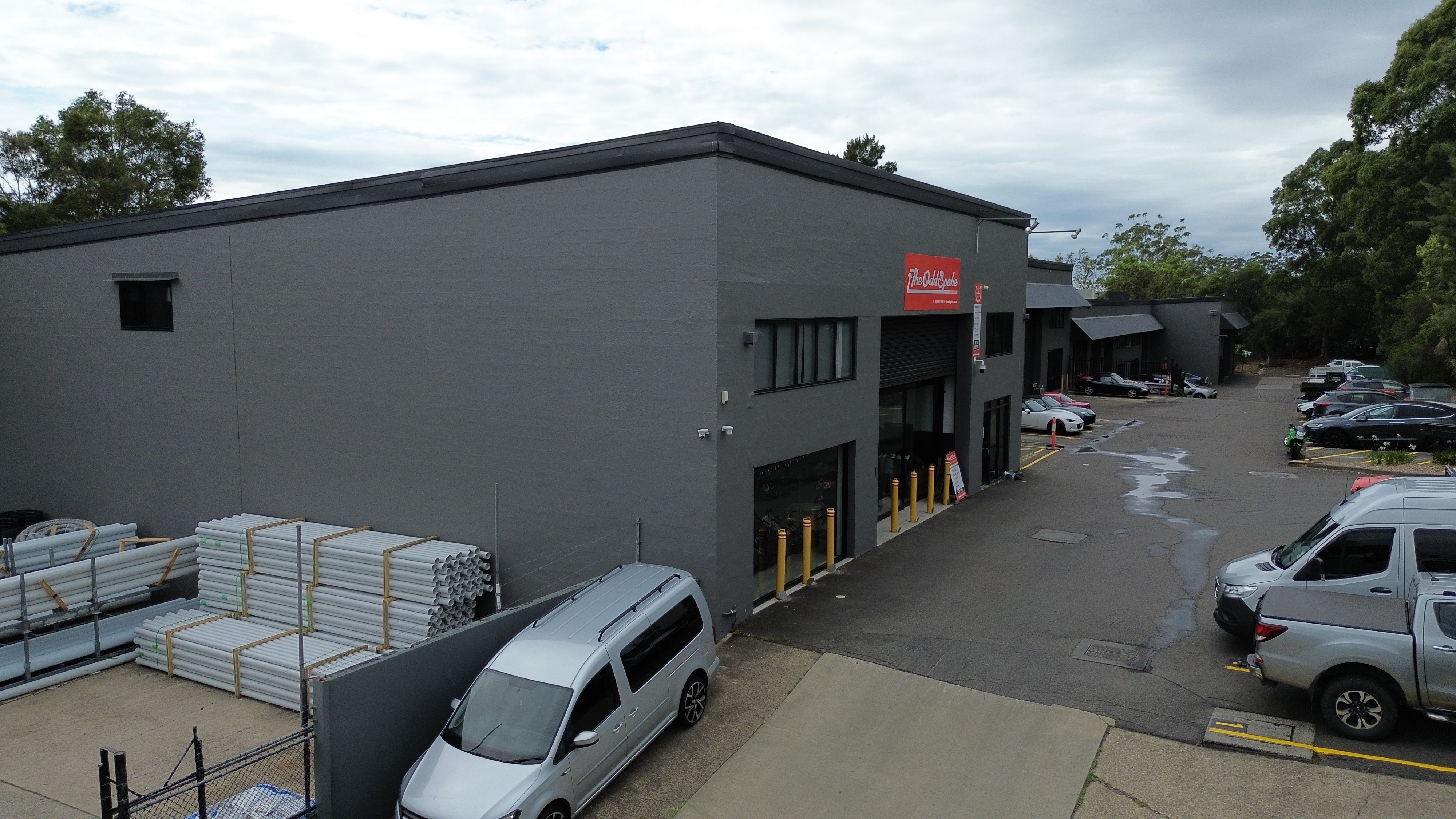 Aerial view of Blacktown International Sports Park after exterior repaint by Higgins Coatings